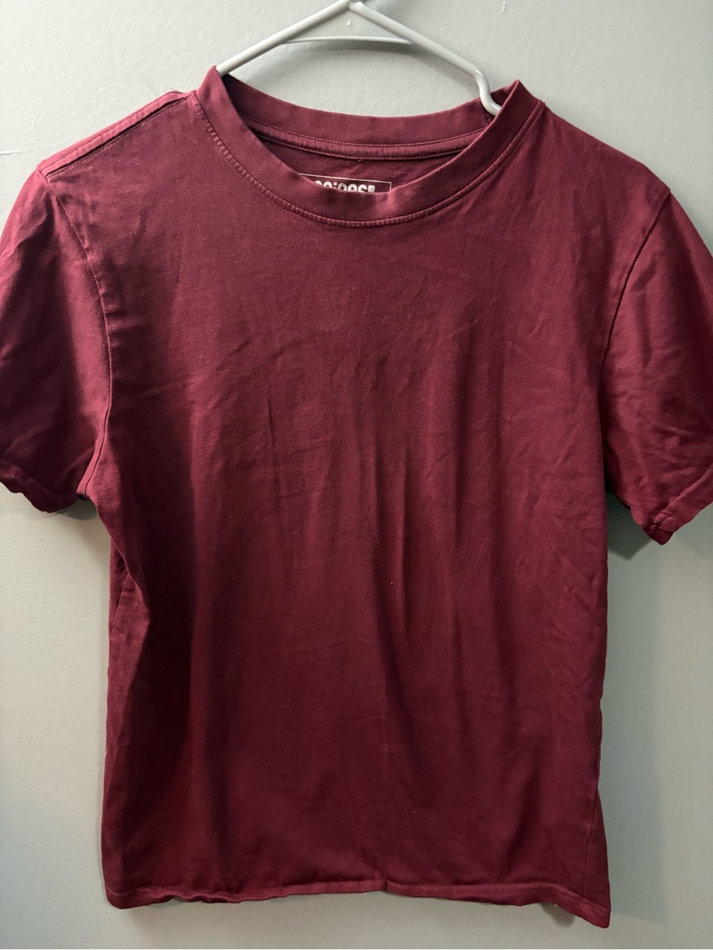 Classic Short Sleeve Crewneck T-Shirt - Burgundy